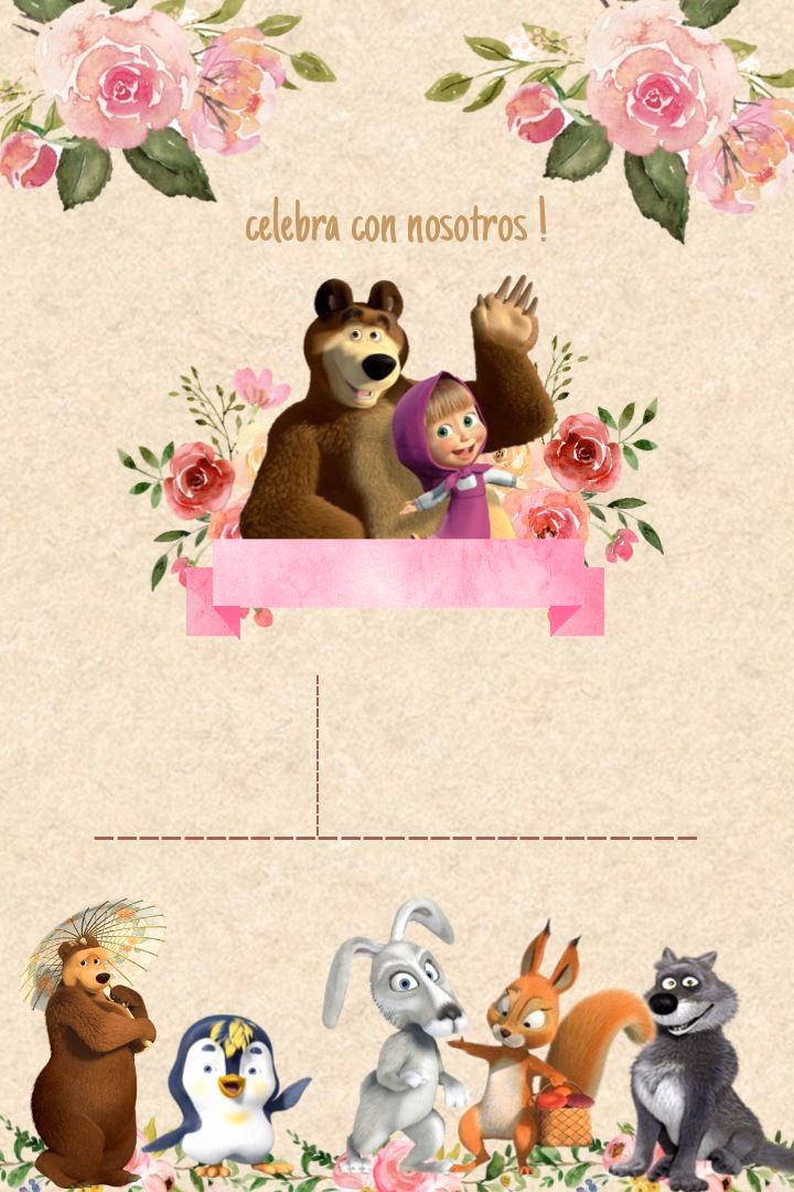¿Cómo crear invitaciones de Masha y el oso para WhatsApp?