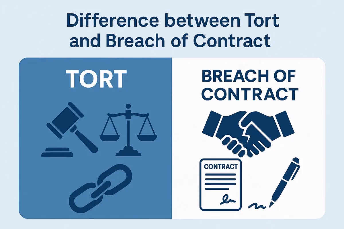 What is the difference between tort law and contract law?