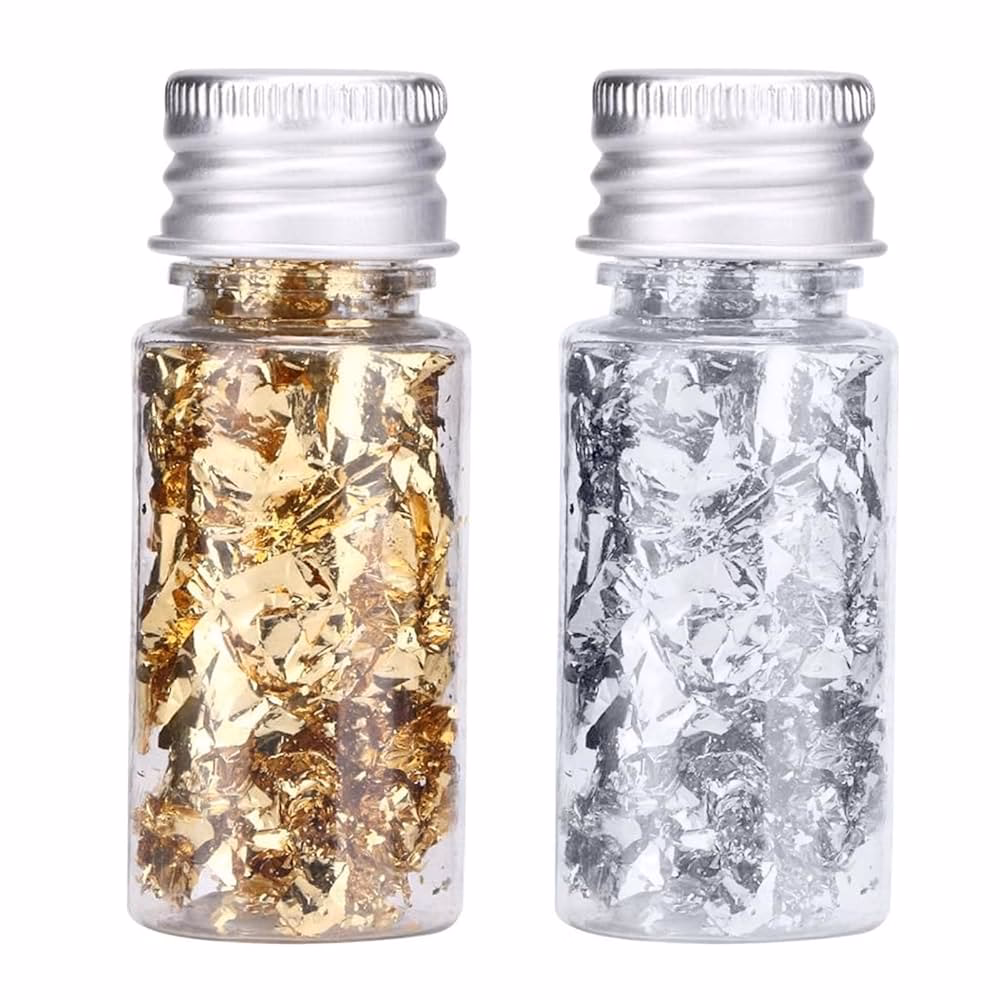 ¿Cómo se decora una lámina de oro y plata?