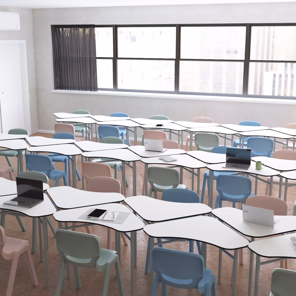 ¿Qué es una mesa escolar estándar?