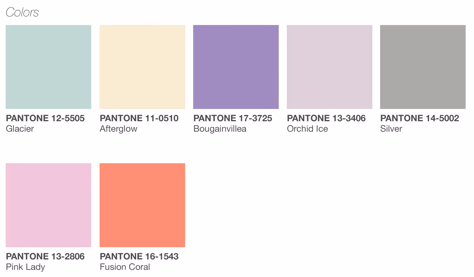 What colors are in the modern pastels color scheme palette?