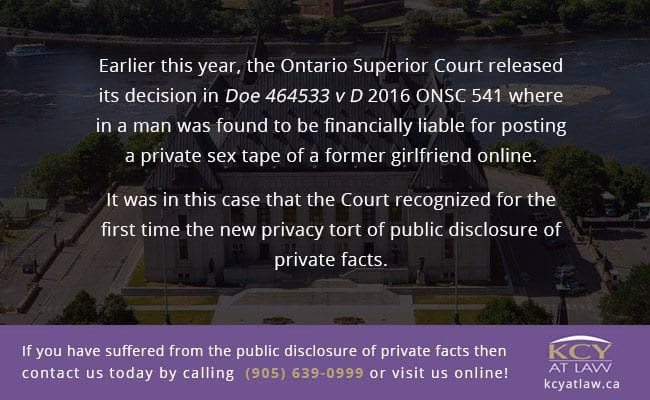 Does Ontario law recognize a cause of action for invasion of privacy?