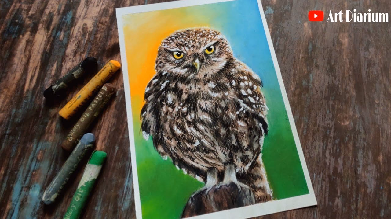 How do you paint an owl with a watercolor wash?