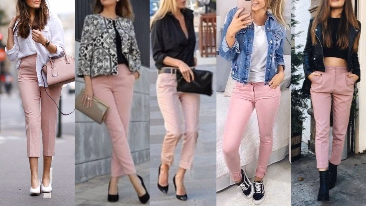 ¿Cómo se combinan los pantalones rosas de vestir?