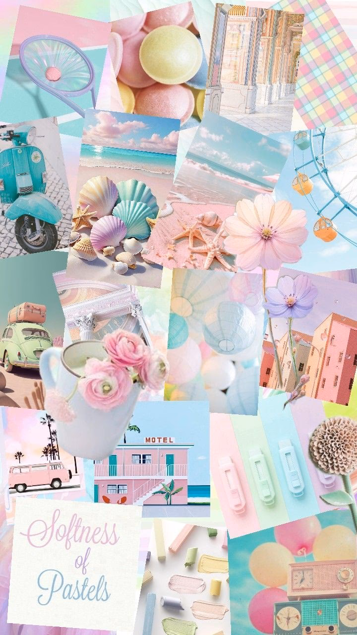 How many pastel aesthetic collage wallpapers are there?