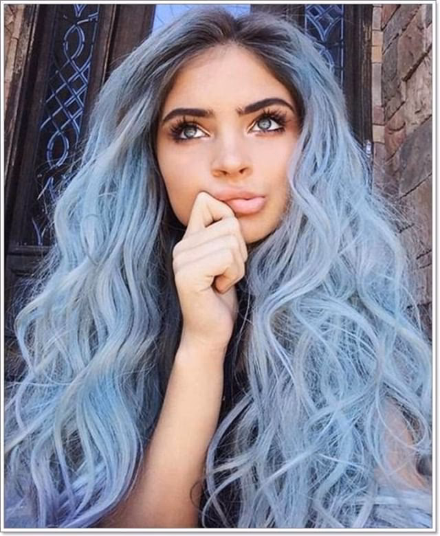What is pastel blue hair color?