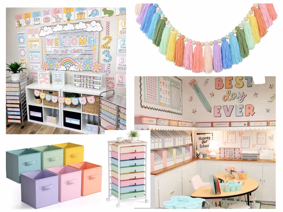 How do I use pastel colors classroom theme?