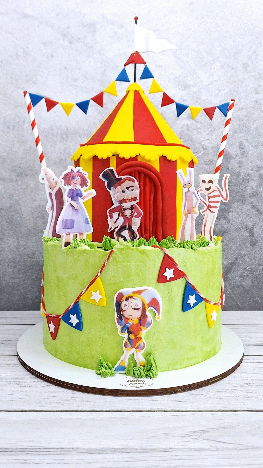 ¿Dónde puedo encontrar videos relacionados con pasteles de circo digital?