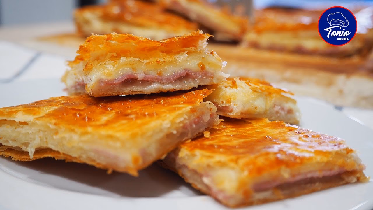¿Cómo preparar un hojaldre con jamón cocido?