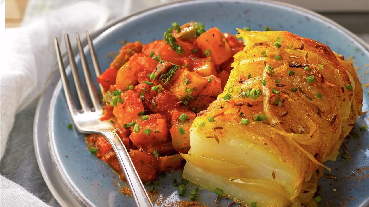 ¿Cómo hacer papas y cebollas en una sartén?