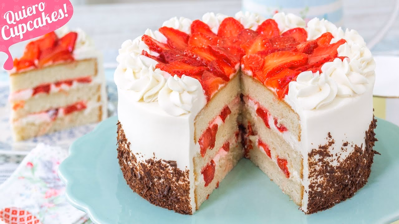 ¿Cómo hacer pastel de fresas con crema?