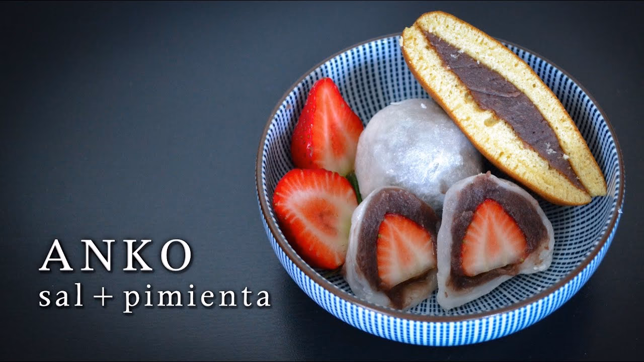 ¿Cómo preparar una masa dulce rellena de porotos azuki?