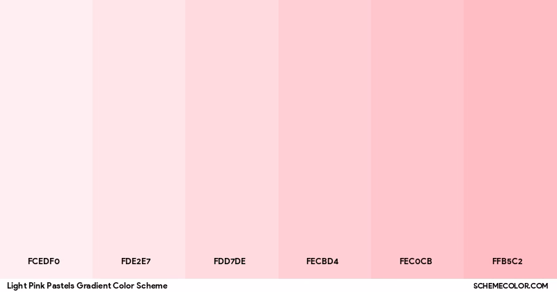 Where can I find beautiful pink pastel light color palettes?