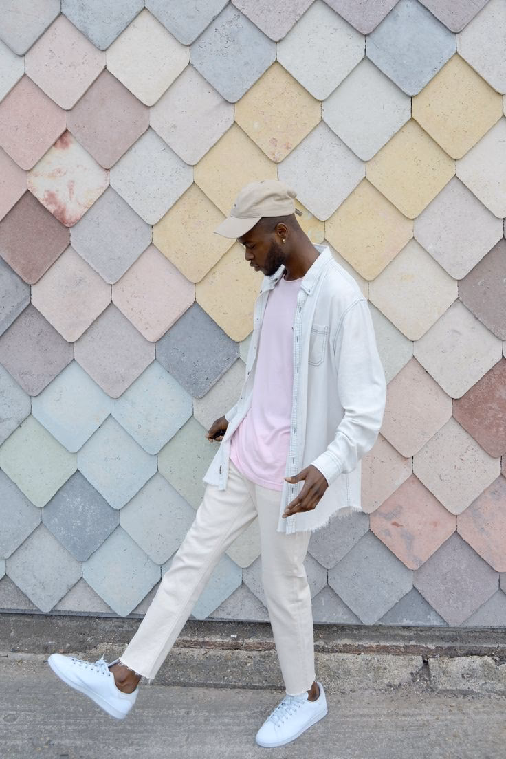 How to create a Chic clothing style for men in pastel?