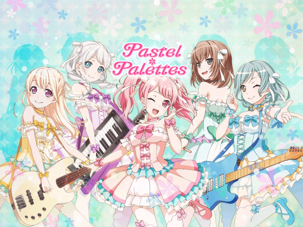 What colors are in the 80s pastel color palette?