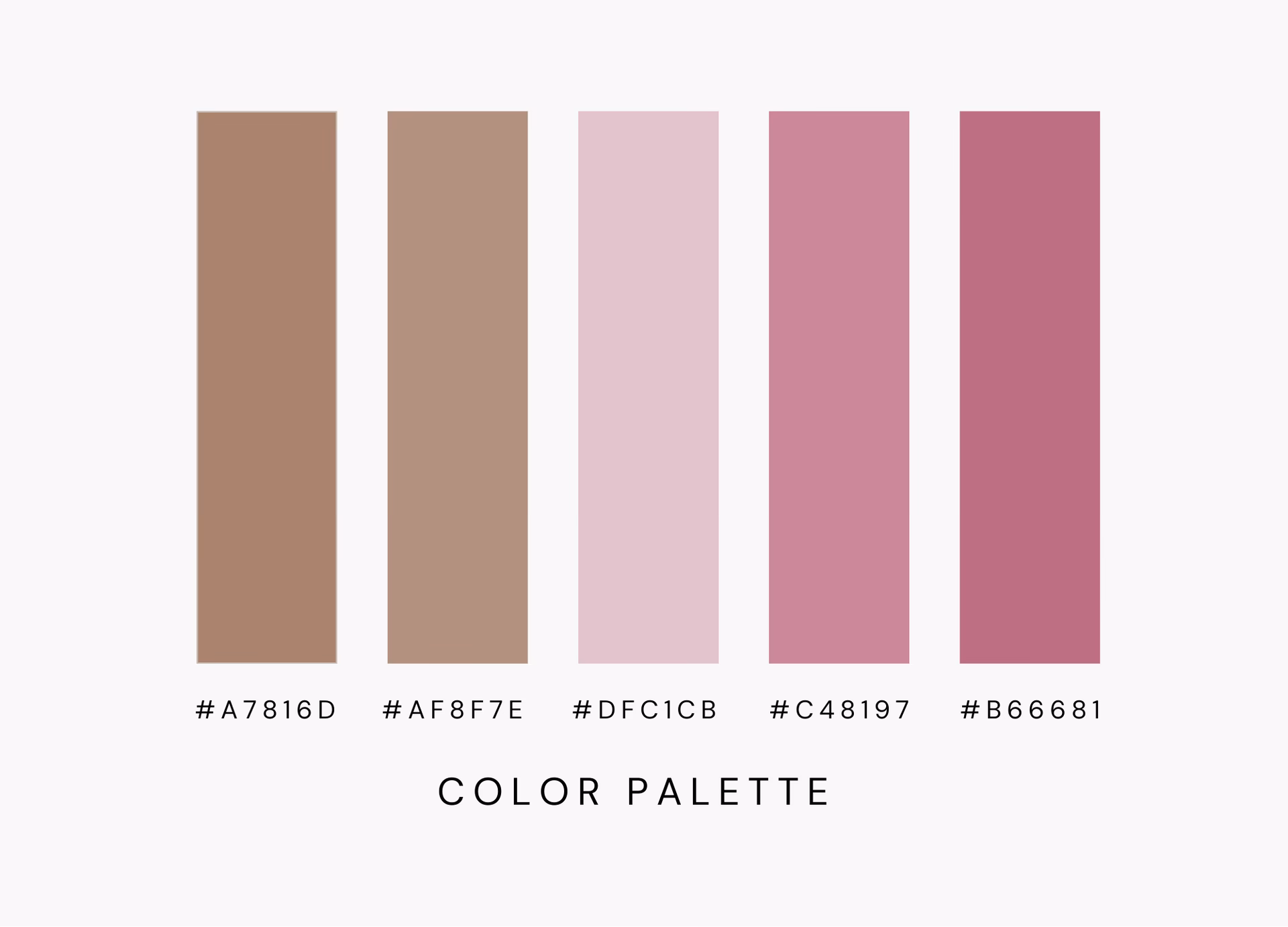 How many color palettes are there in pastel pink?