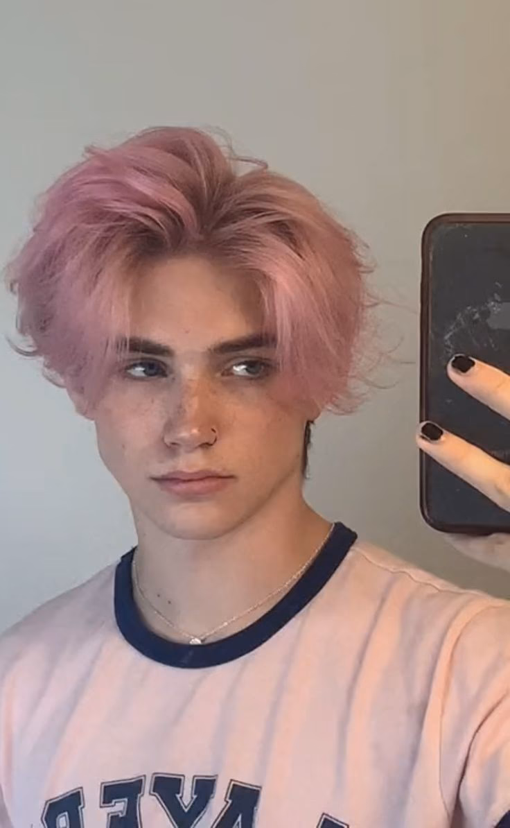 Where can I find ideas for boy with pink hair?