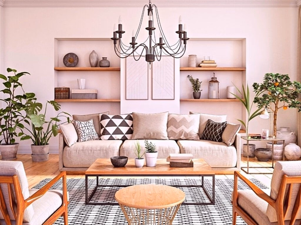What color furniture goes with pink furniture?