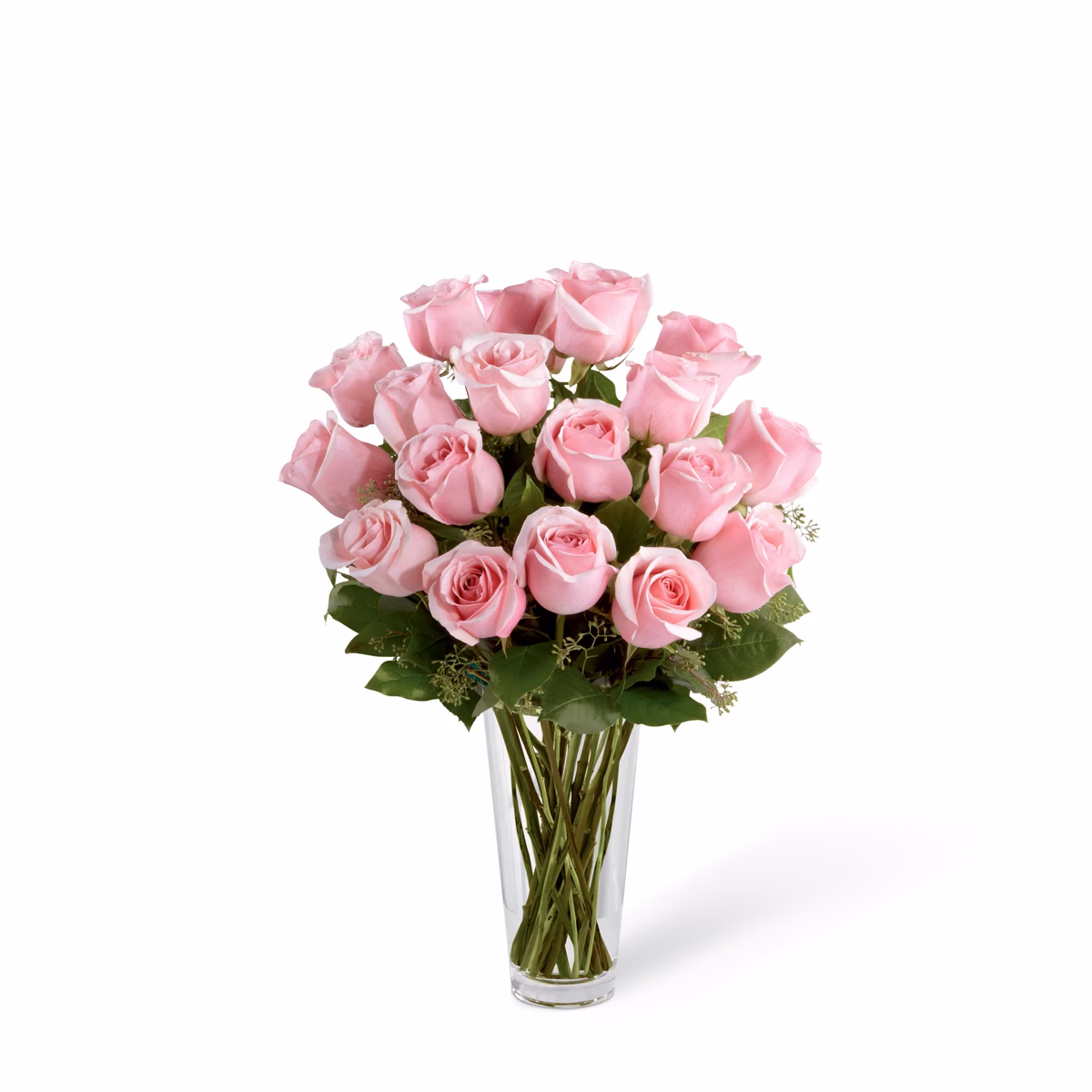 What flowers are in Teleflora's pink pastel bouquet?