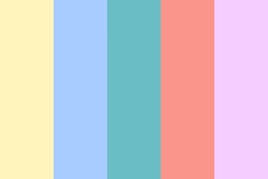 What colors are in the summer pastels color scheme?