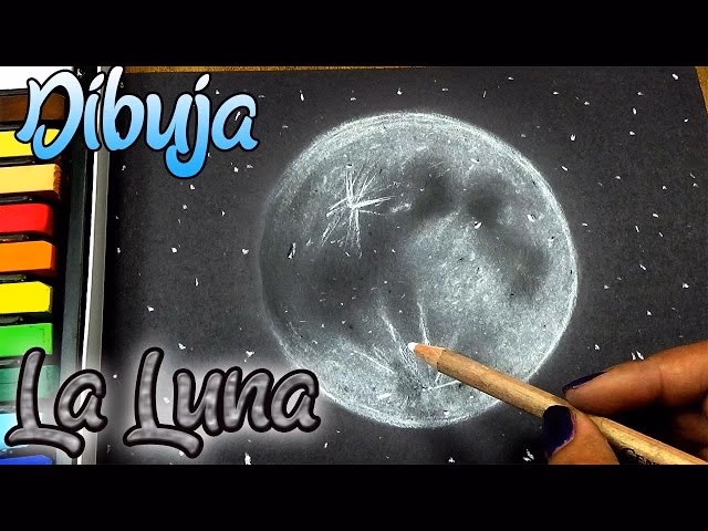 ¿Cómo dibujar un paisaje de luna llena?