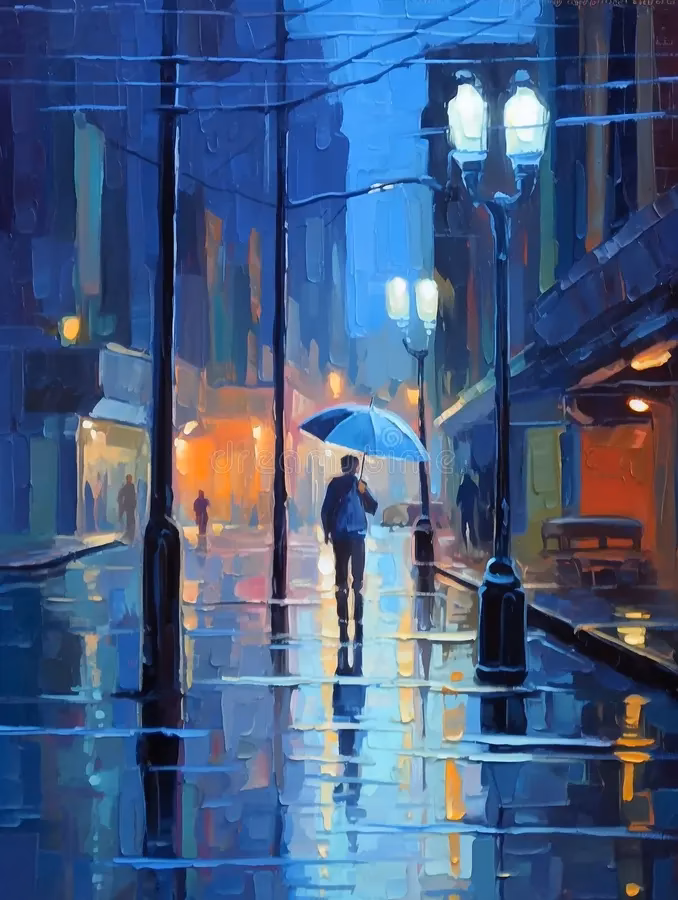 ¿Cuál es el origen de la pintura calle de París día lluvioso?