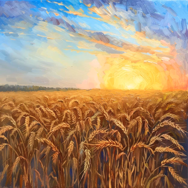 ¿Qué es el campo de trigo con cipreses?