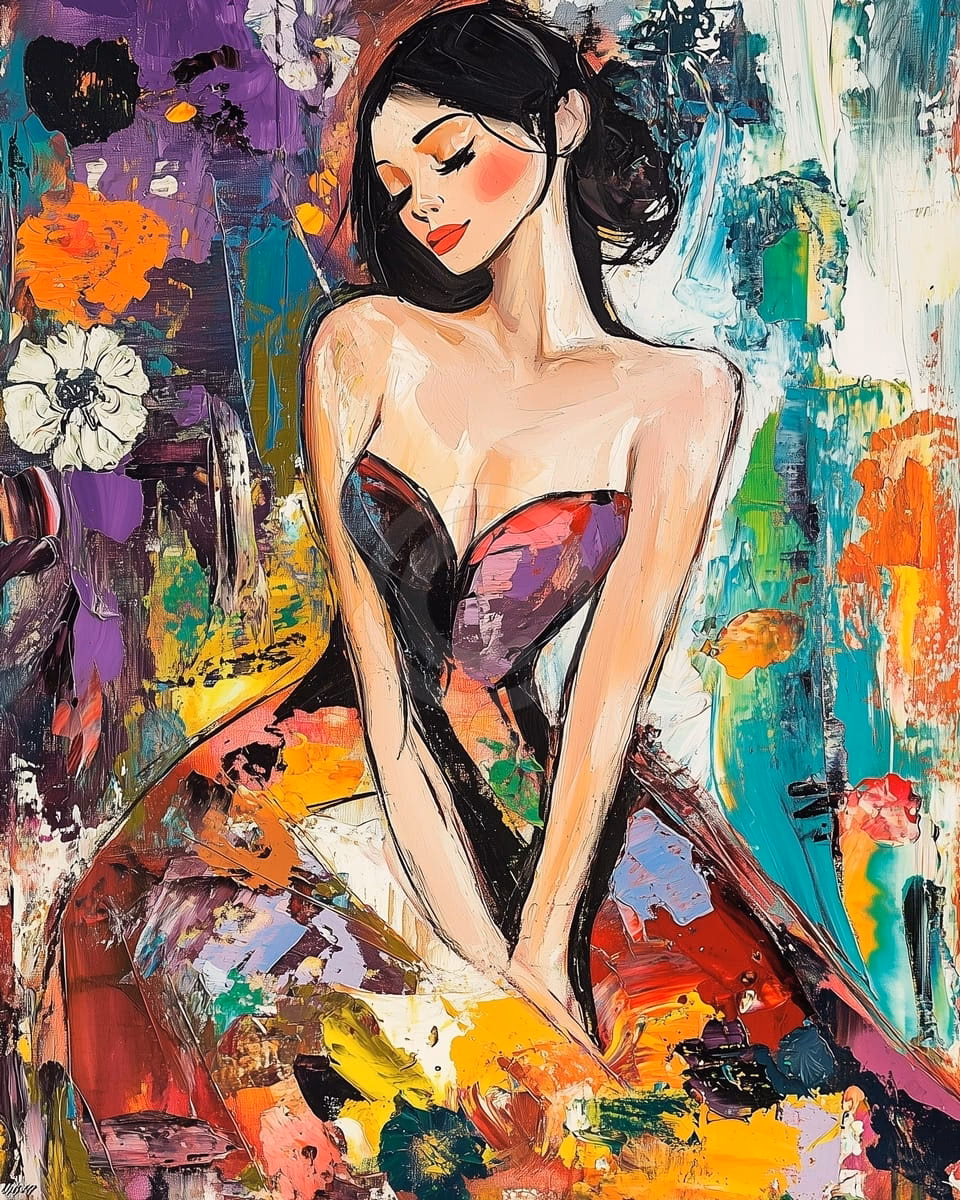 ¿Cómo se representa la mujer en las pinturas?