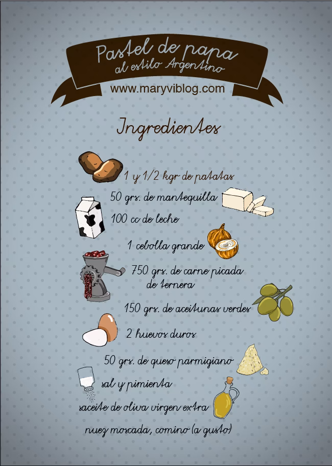 ¿Qué ingredientes agregar al pastel de papa?
