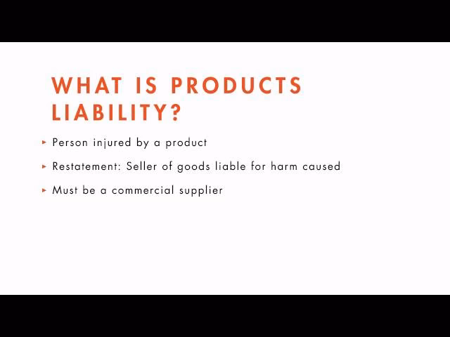 Who is responsible for product safety under product liability law?