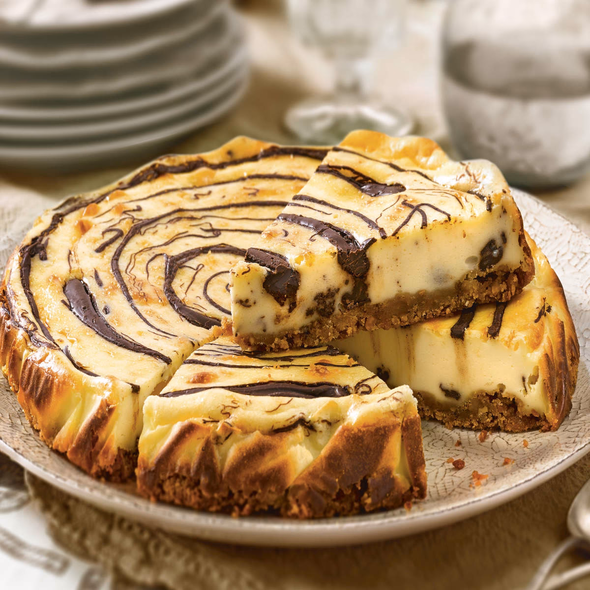 ¿Qué es una tarta de queso con cobertura de chocolate?