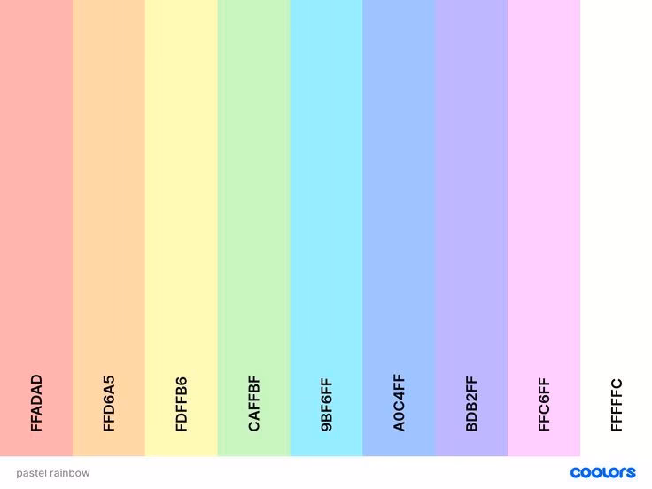 What are the different types of Rainbow palettes?