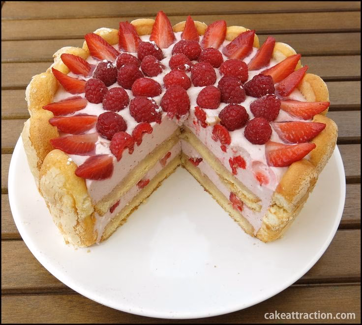 ¿Qué acompaña la Charlota de fresas?