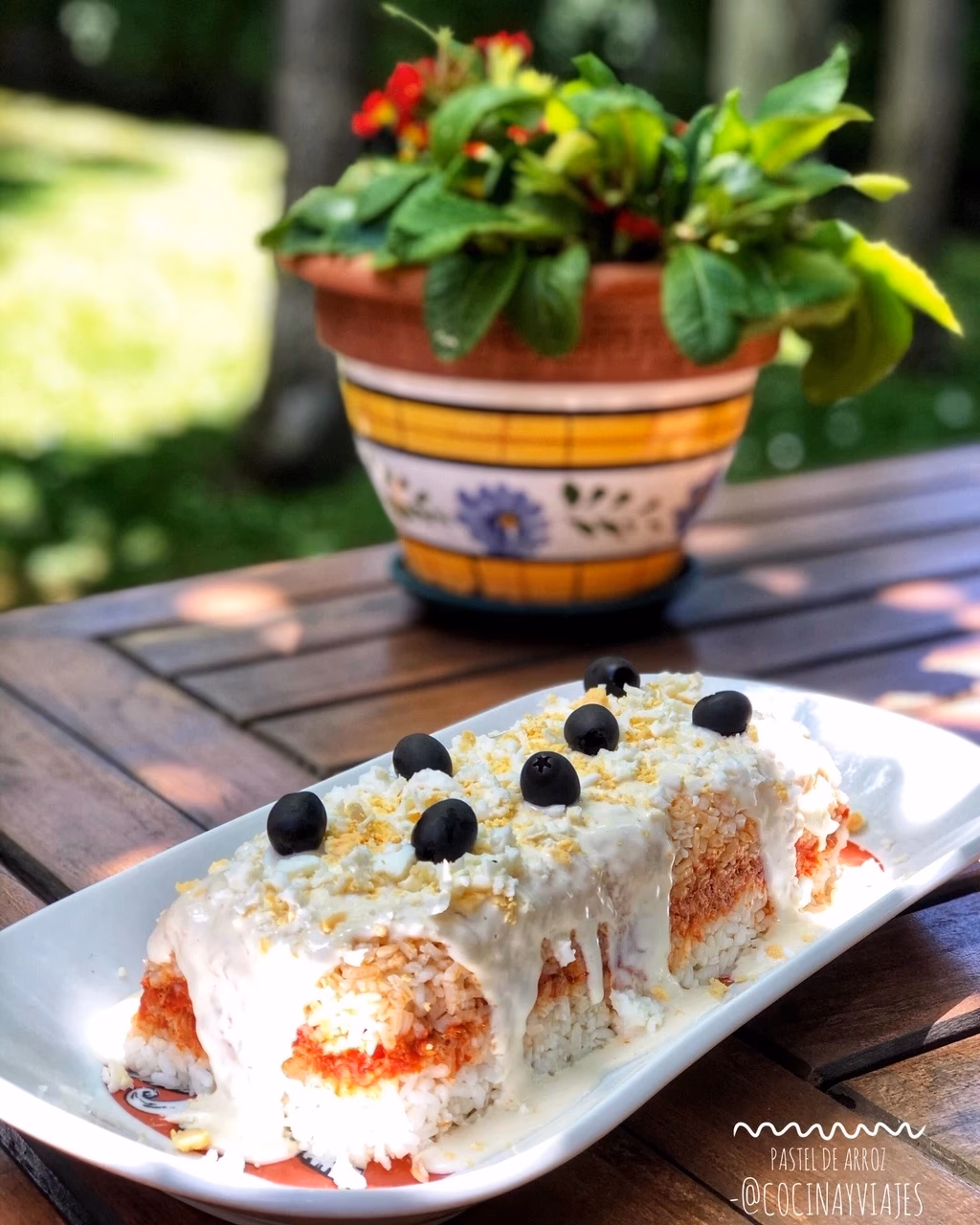 ¿Qué es un pastel frío de arroz con atún y tomates?