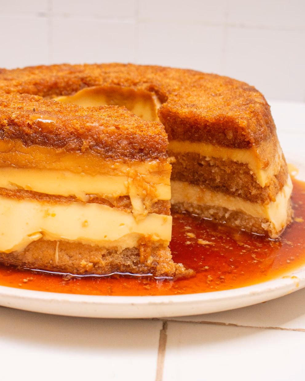 ¿Cuántos huevos tiene el flan argentino?