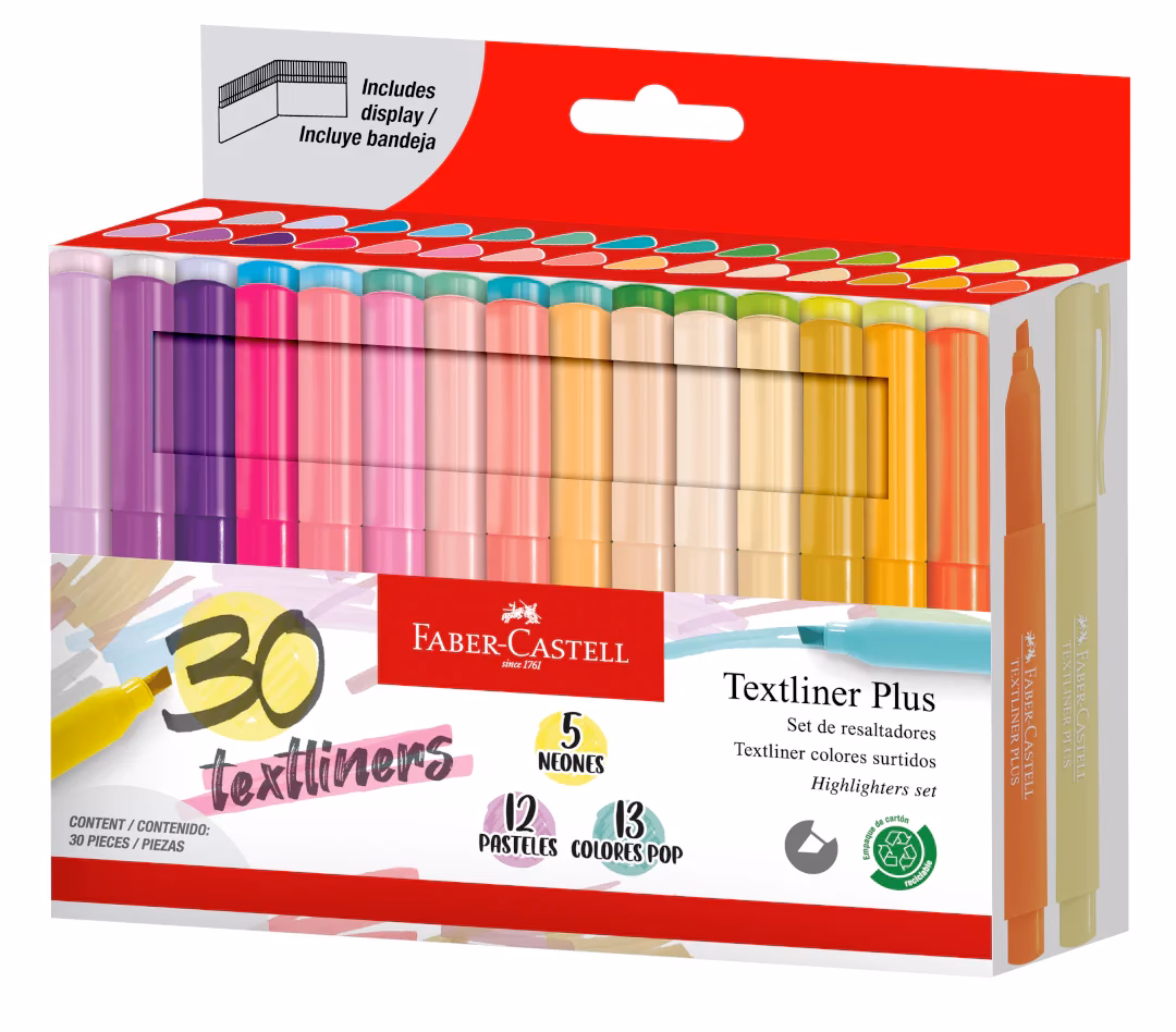 ¿Cuántos resaltadores hay en Faber Castell?