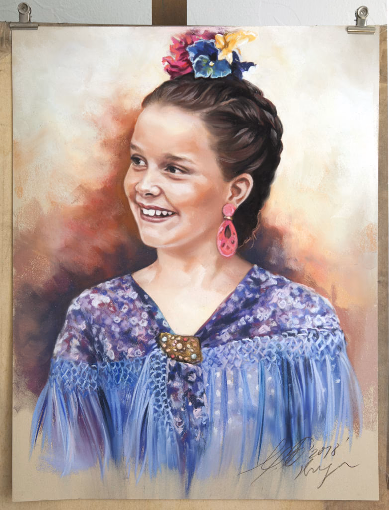 ¿Cómo se llama el autor de los cuadros pintados al pastel?