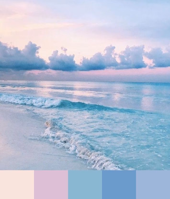 What colors are in the pastel sea color scheme palette?