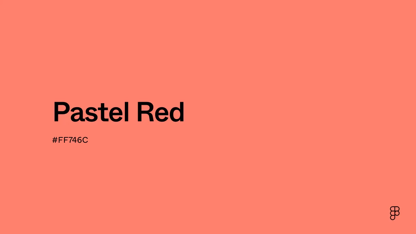 What is the hex code for pastel red?
