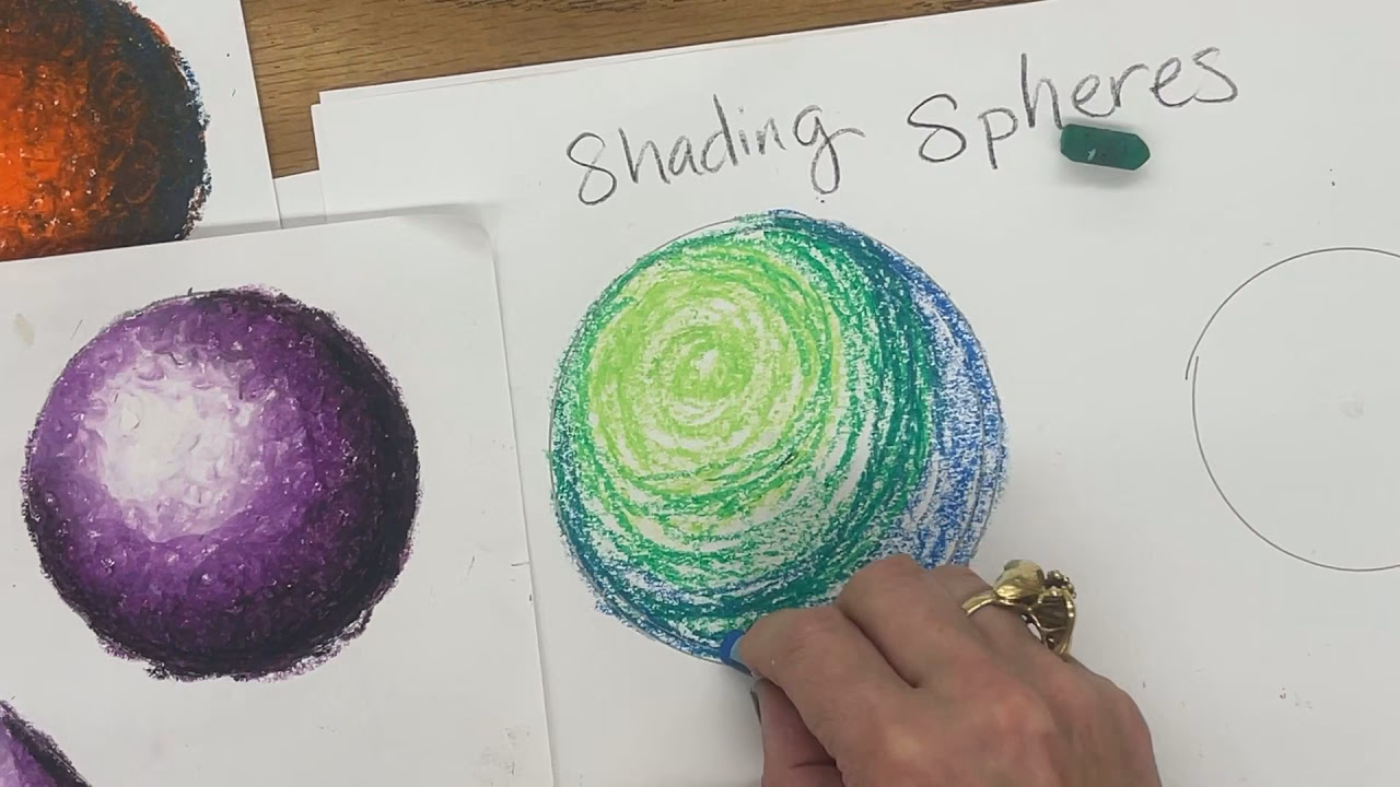 What type of shading works best with oil pastels?