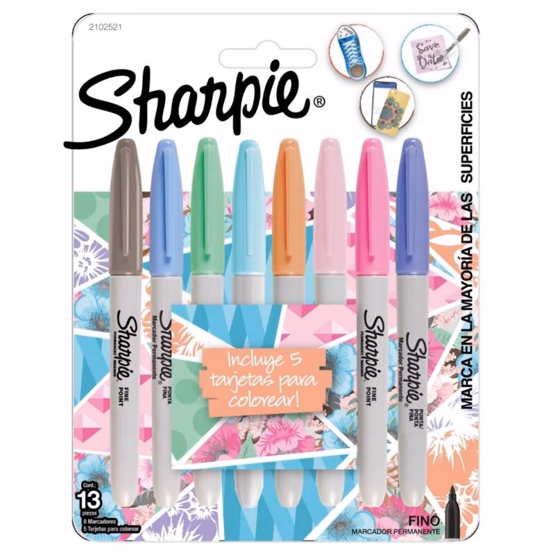 ¿Cuántos colores tiene el marcador Sharpie?