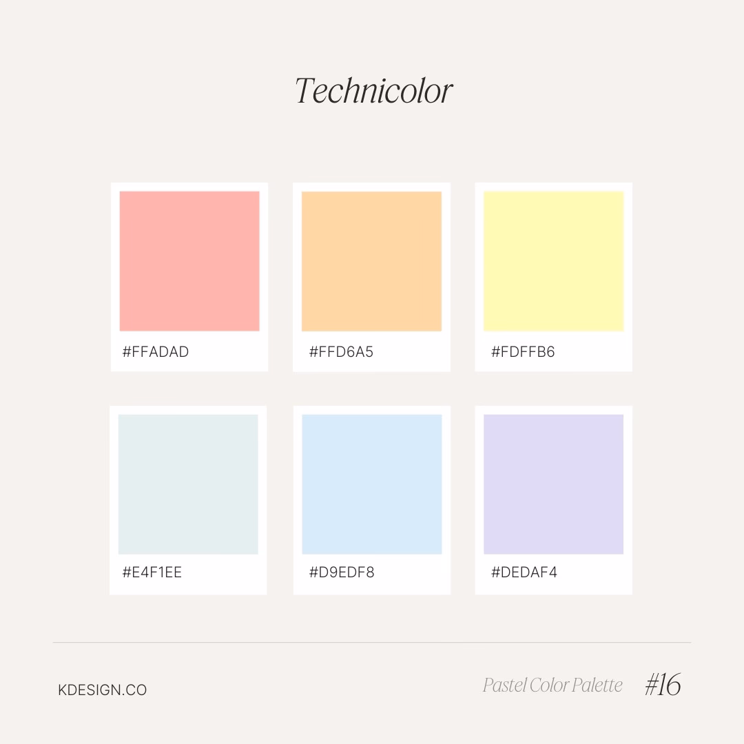 How many colors are in the soft pastels color scheme?