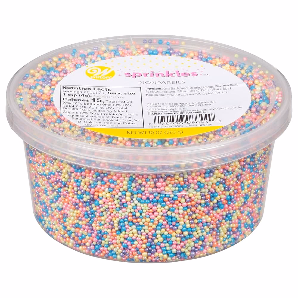 How many ounces are in a pack of Rainbow decorative sprinkles?