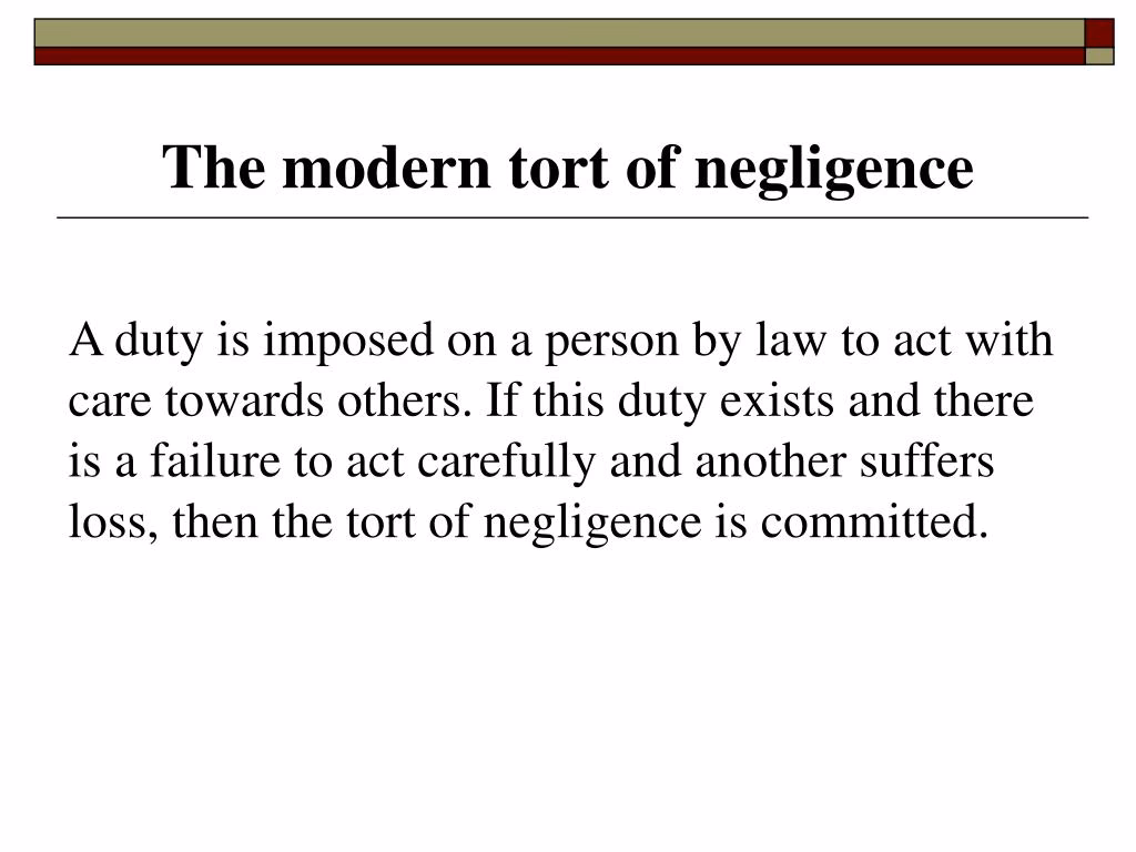 What is a negligent act?