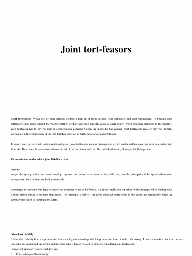 Can a tort-feasor recover contribution?