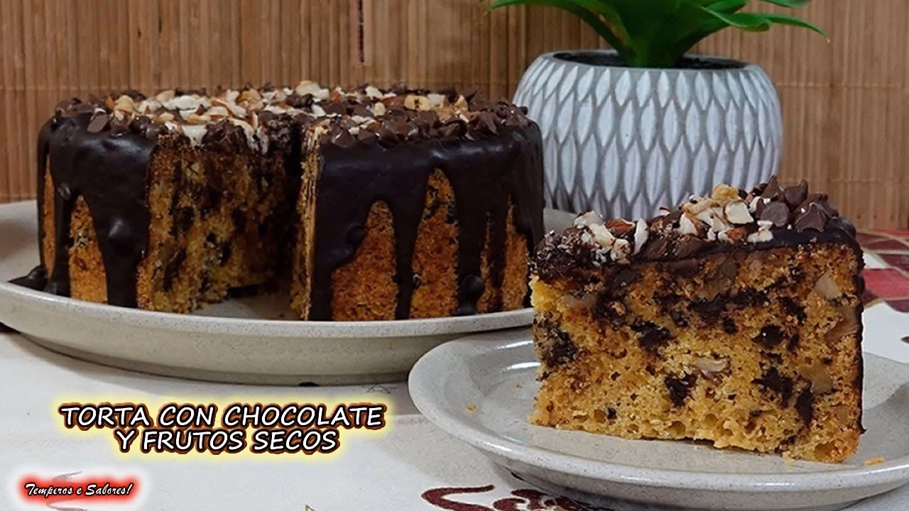 ¿Cuántos Porcs tiene una torta de chocolate y nueces?
