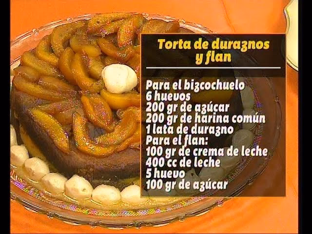 ¿Cómo hacer flan de duraznos?