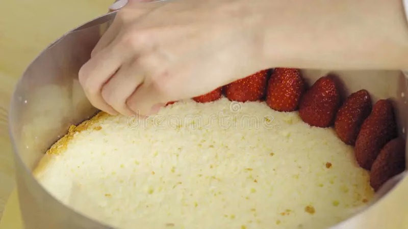 ¿Qué es una torta fría de fresas?