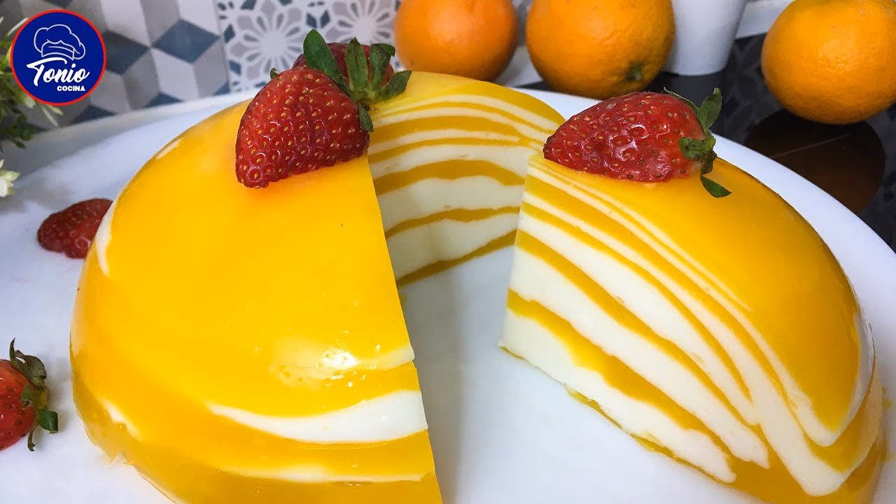 ¿Qué es el postre de maicena con salsa de naranja?