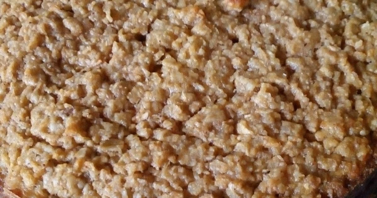 ¿Cómo hacer una torta invertida de manzana y avena sin horno?